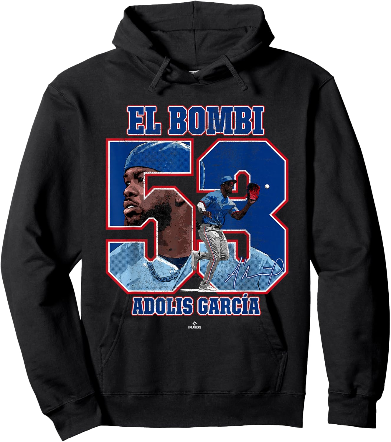 El Bombi Adolis Garcia Texas MLBPA Hoodie - Hoodie | Black