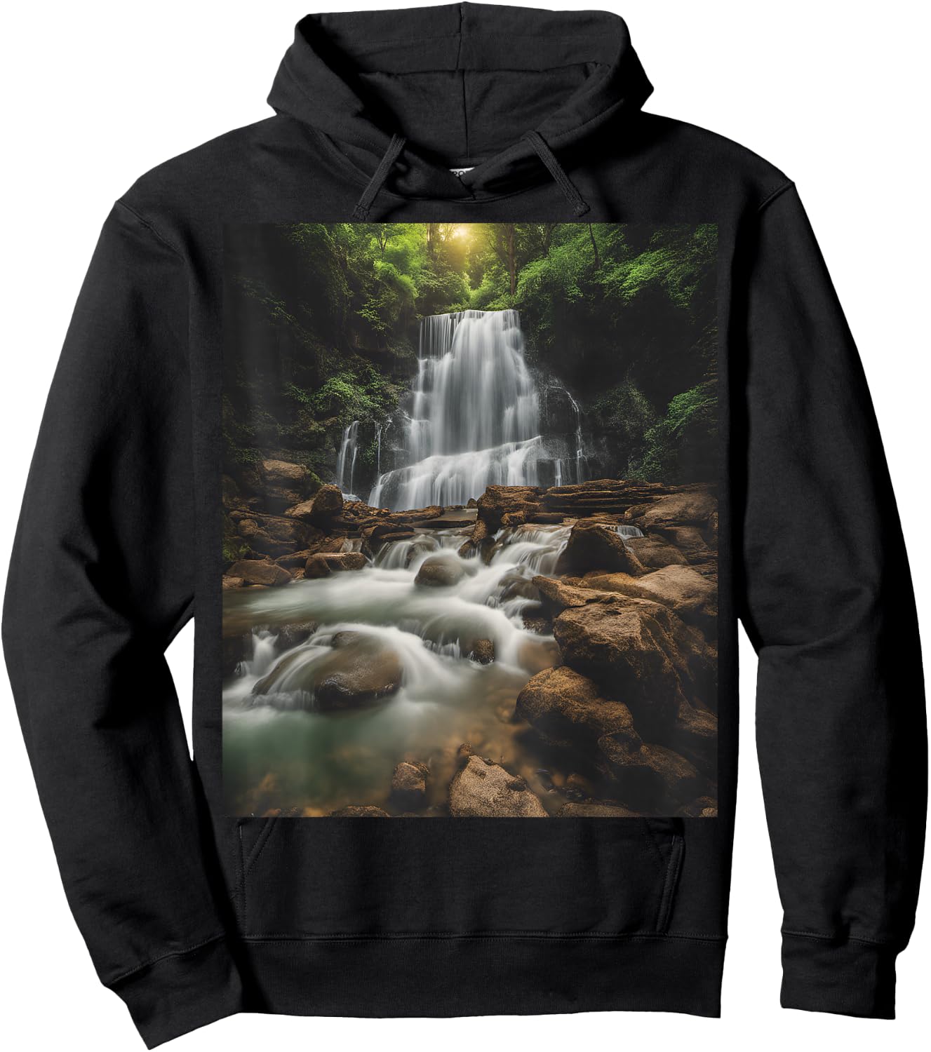 Waterfall Style Life: Pastel Falls And Nature Calls Hoodie - Hoodie | Black