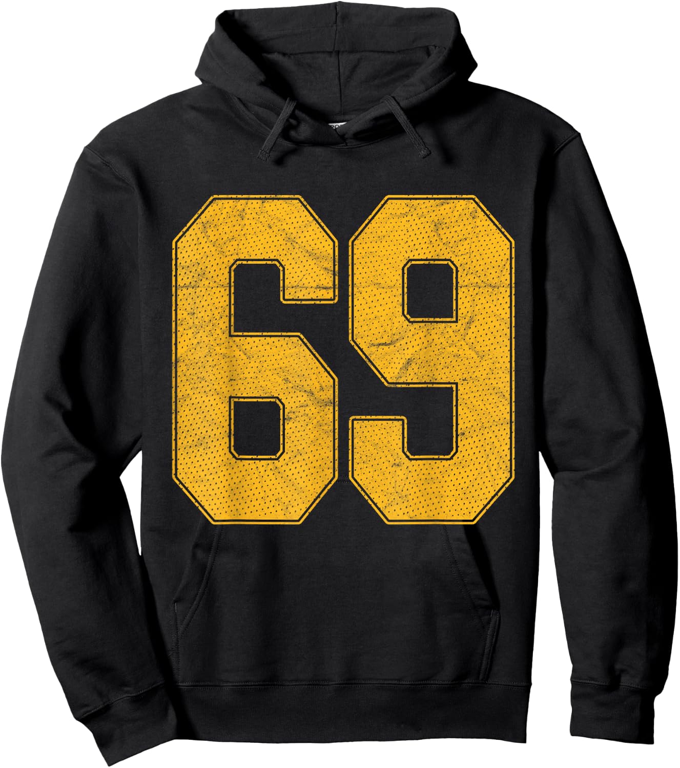 Number 69 Numbered Uniform Sports Team Jersey 69th Birthday Hoodie - Hoodie | Black