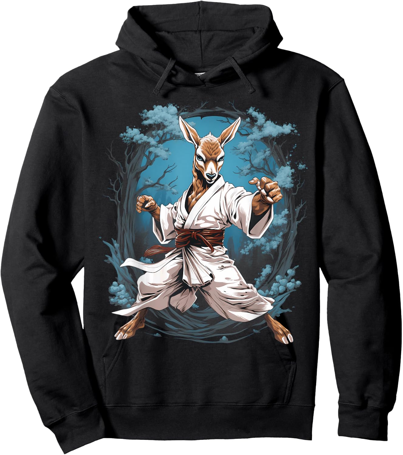 MMA Deer Karate Hoodie - Hoodie | Black