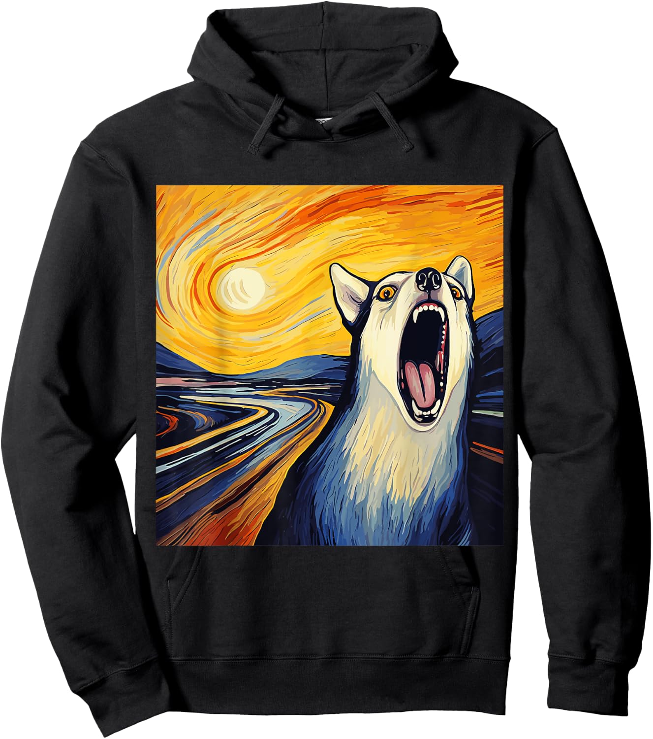 Siberian Husky The Scream For Dog Mom Dog Dad Women Kids Hoodie - Hoodie | Black