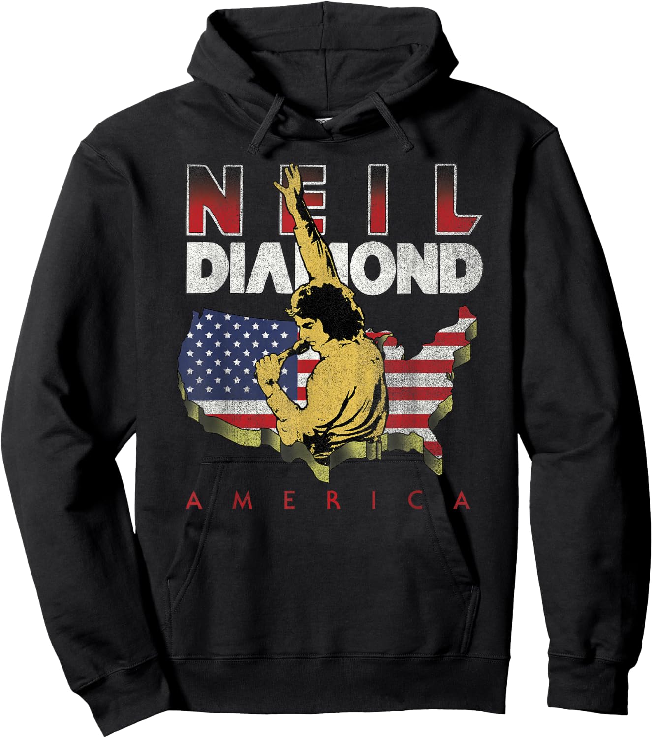 Official Neil Diamond America Hoodie - Hoodie | Black
