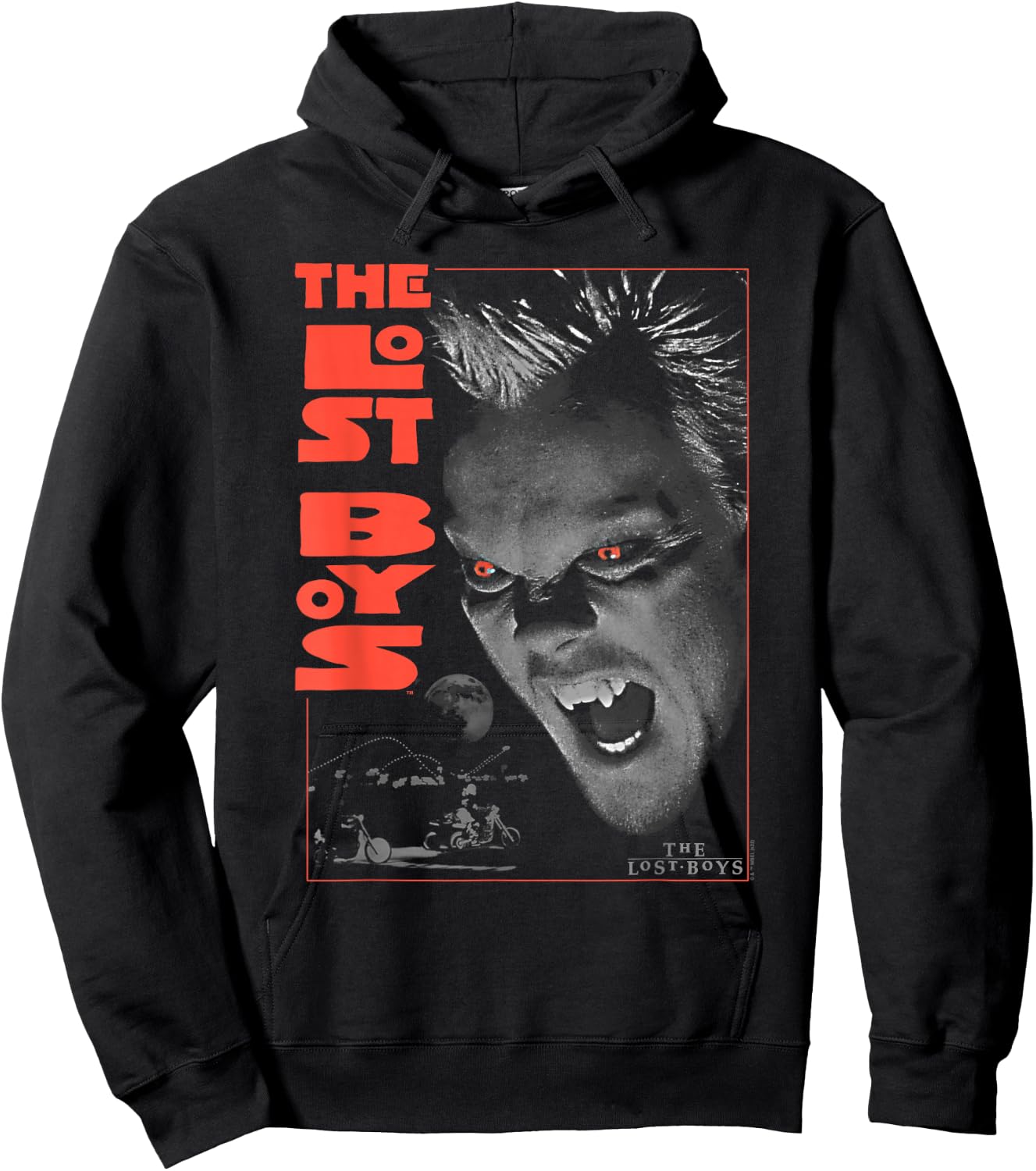 Warner Bros. The Lost Boys Fun to Be a Vampire Poster - Boys, Horror Enthusiasts, Halloween Lovers - Black - - Short Sleeve - Small Hoodie - Hoodie | Black