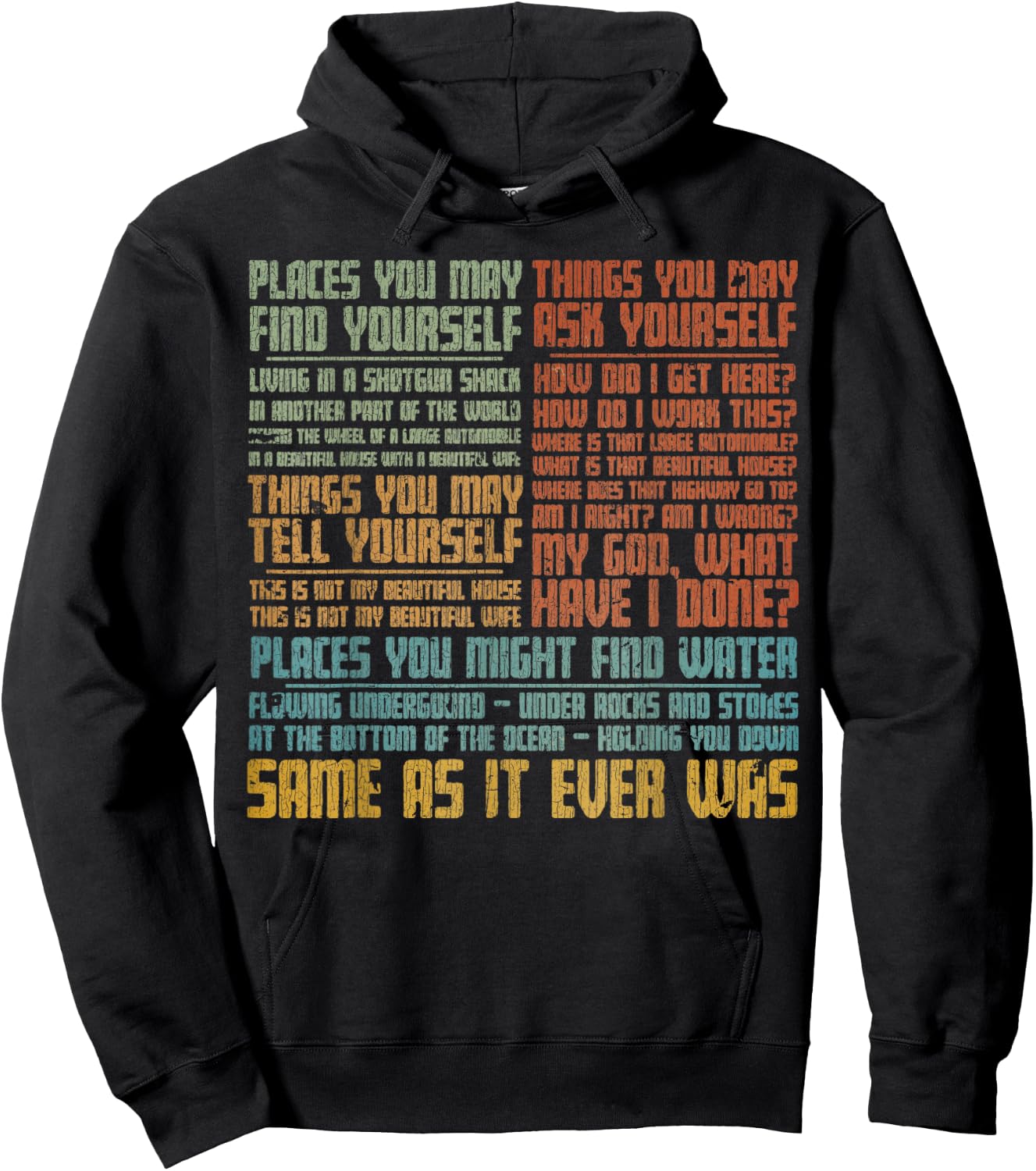 Vintage Same As It Ever was Hoodie - Hoodie | Black