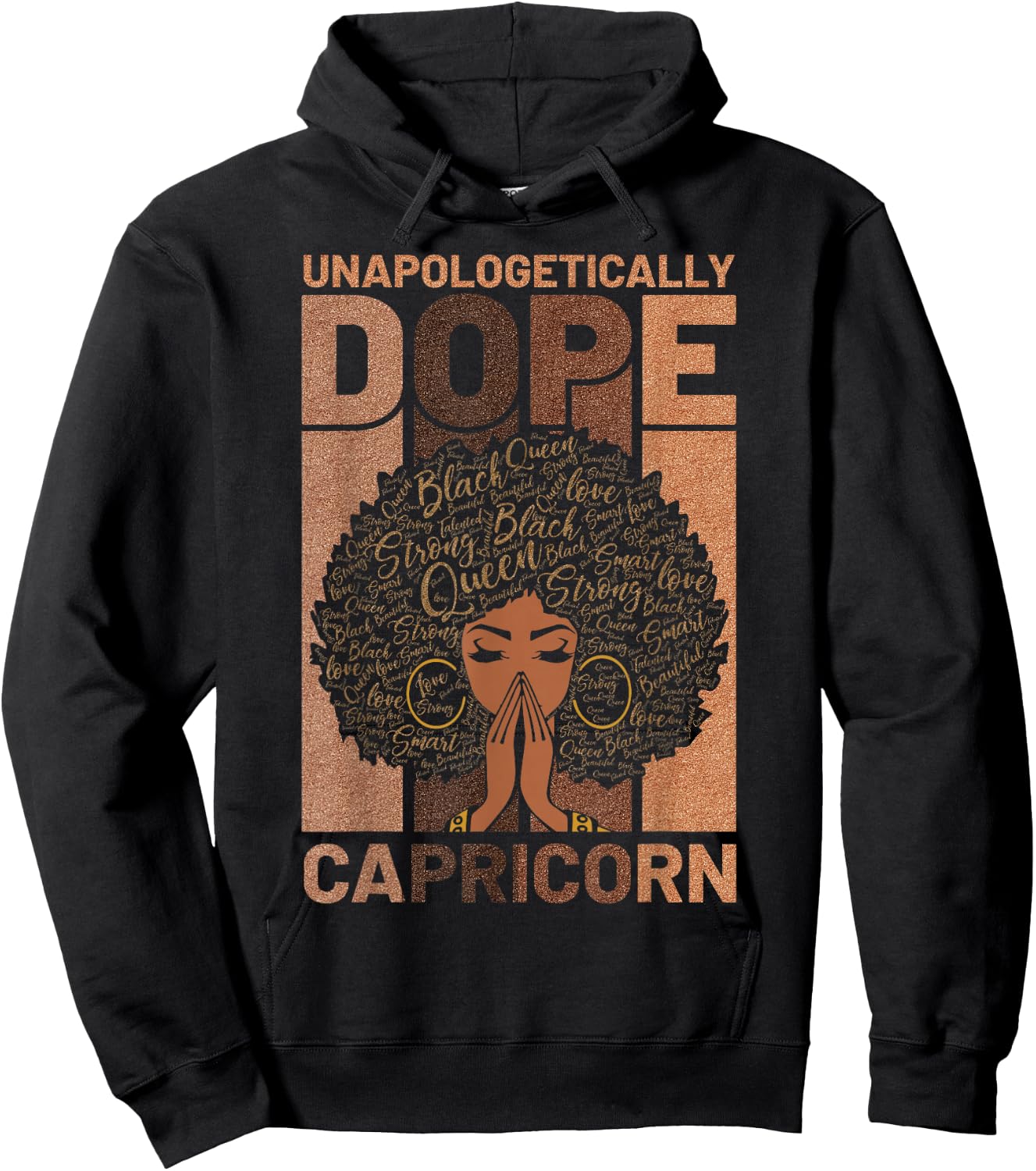 Unapologetically Dope Capricorn Black Girl Melanin Horoscope Hoodie - Hoodie | Black