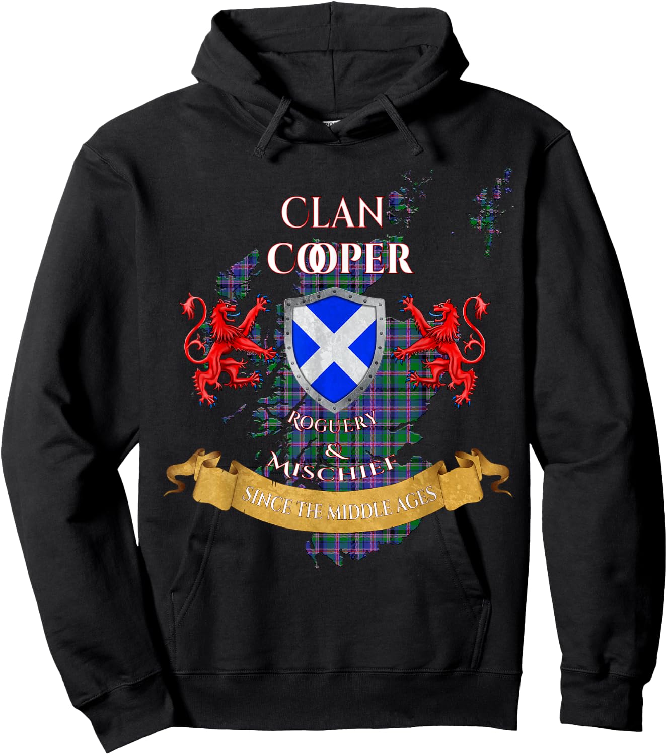 Cooper Scottish Family Clan Middle Ages Mischief Hoodie - Hoodie | Black
