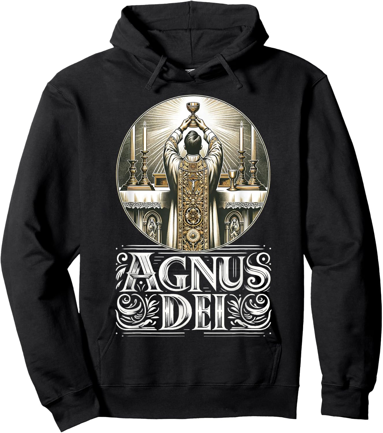 Eucharistic Consecration Traditional Latin Mass Catholic Hoodie - Hoodie | Black