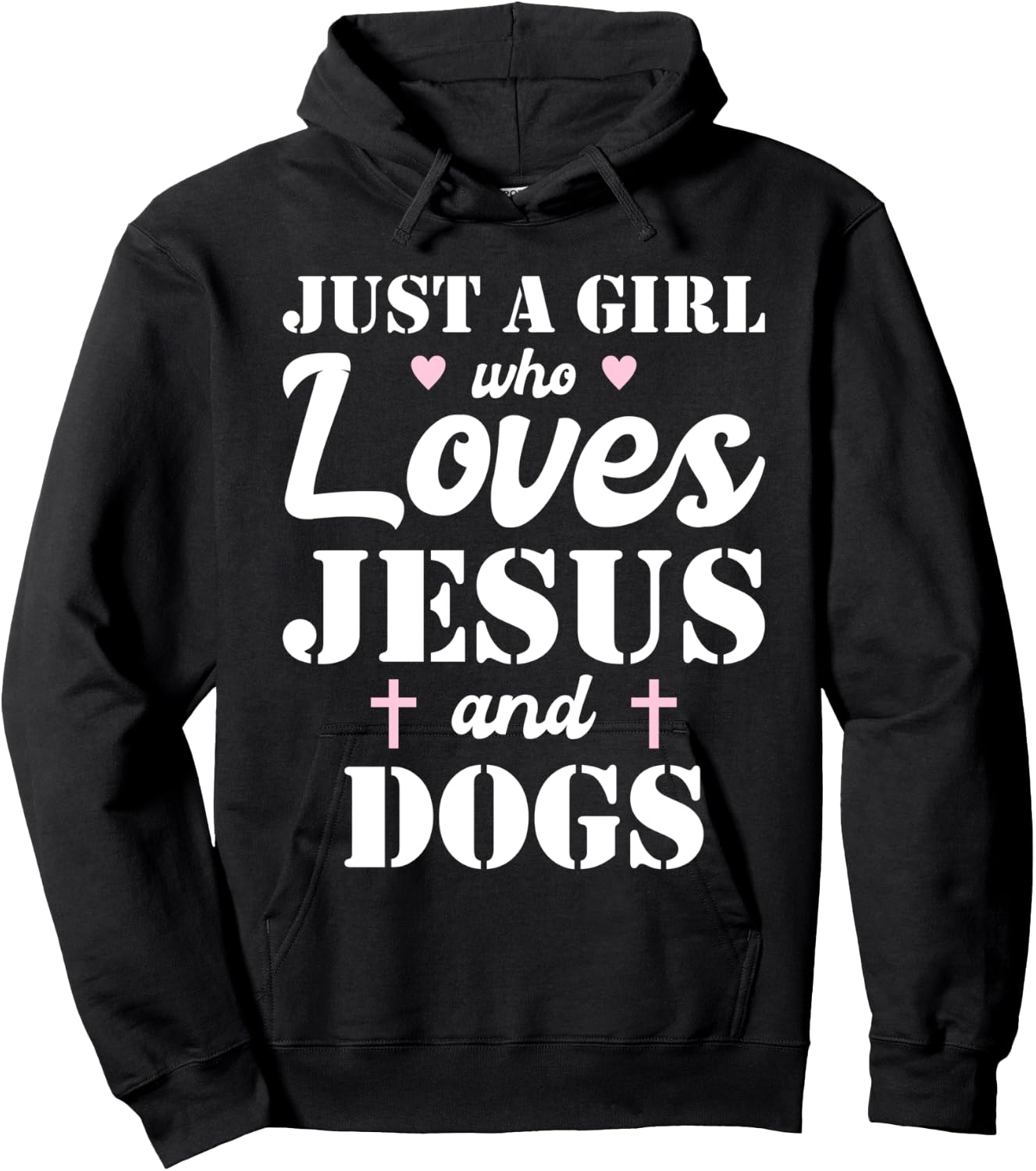Just A Girl Who Loves Jesus And Dogs Hoodie - Hoodie | Black