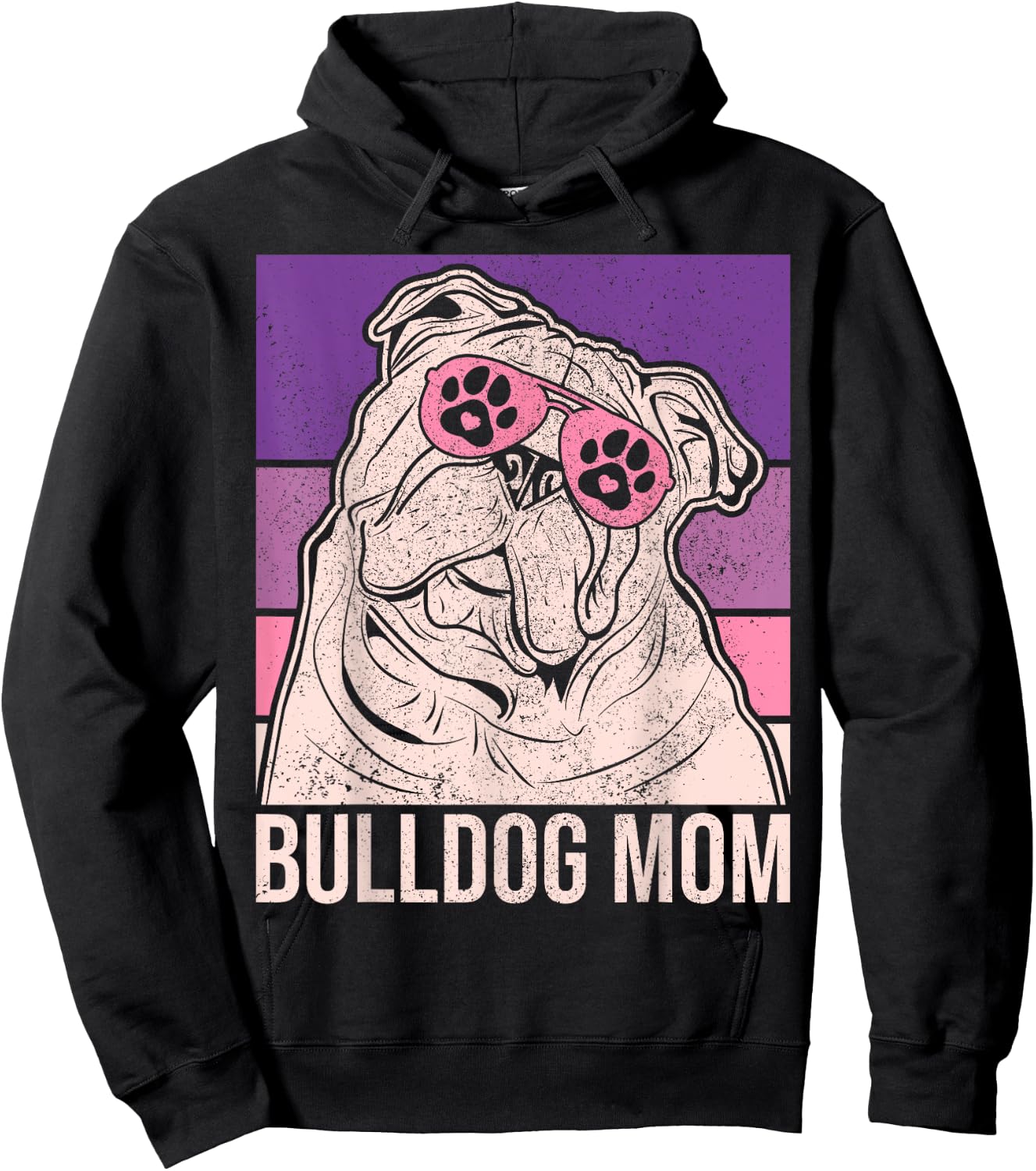 Dog Mama Pet Owner Animal Lover Outfit English Bulldog Mom Hoodie - Hoodie | Black