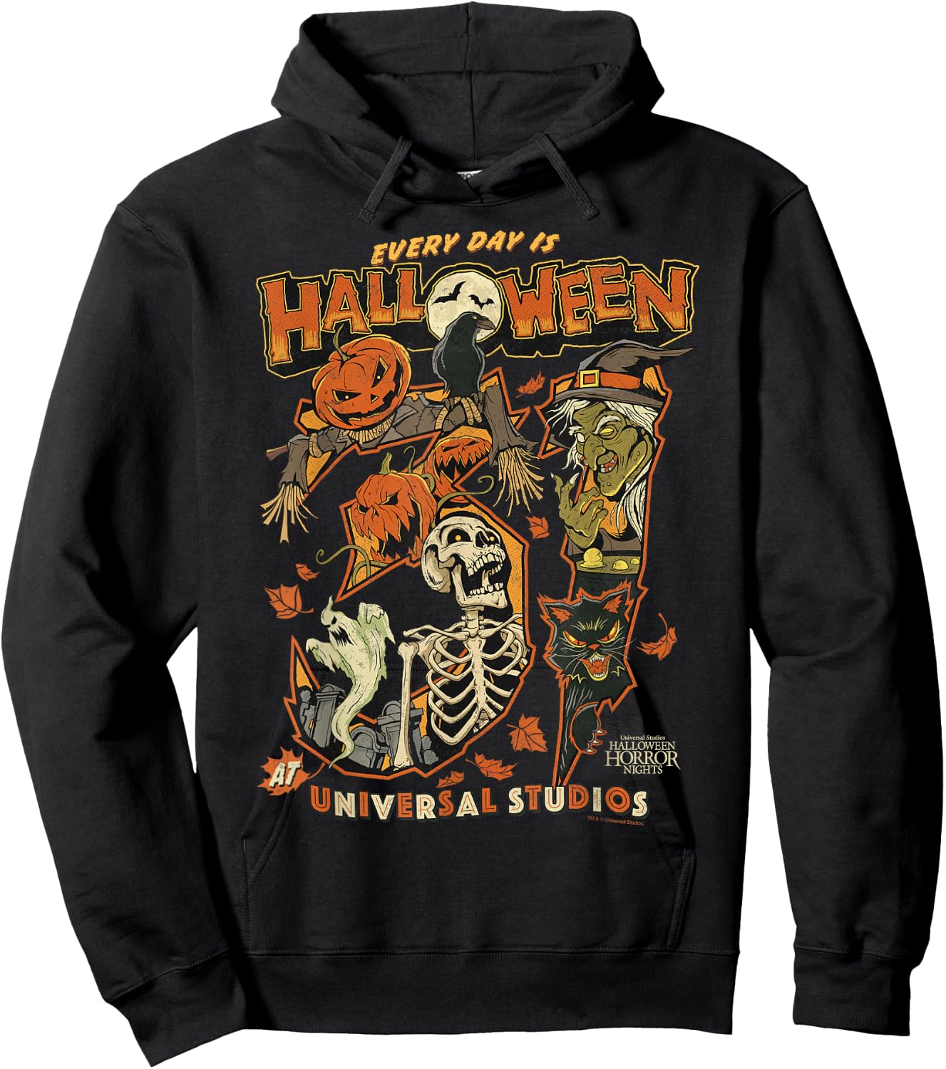 Halloween Horror Nights HHN Every Day is Halloween Hoodie - Hoodie | Black