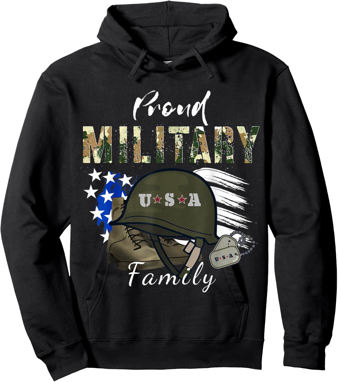 Army Graduation Proud Military Family Mom Dad Brother Sister Hoodie - Hoodie | Black