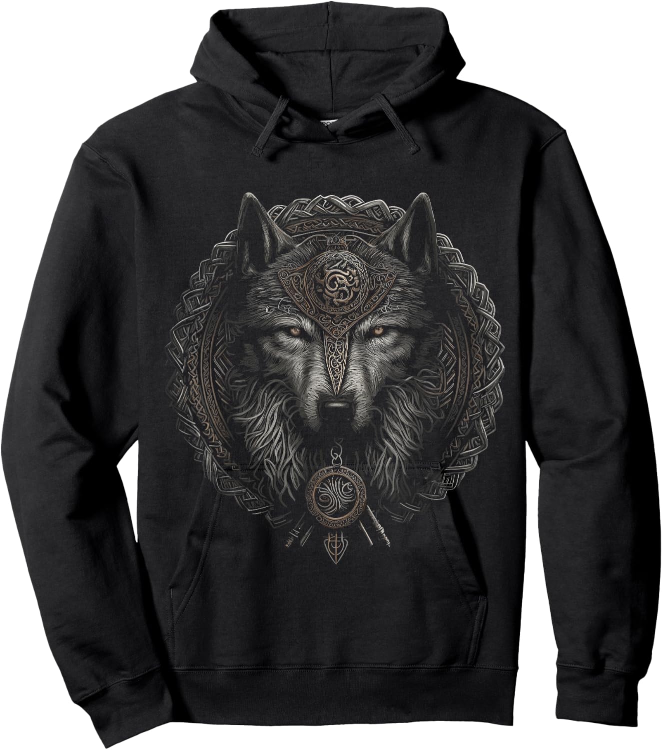 Viking Celtic Fenrir Wolf Women, Men Hoodie - Hoodie | Black