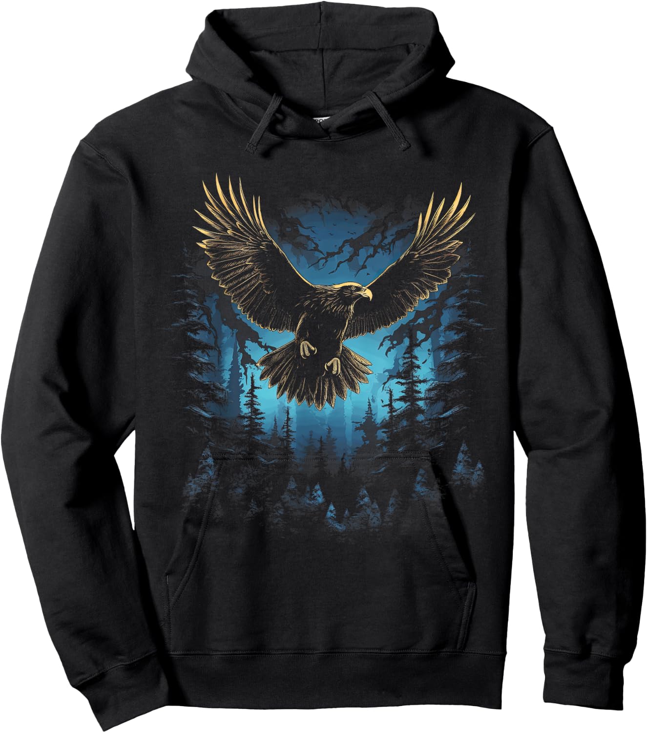 Eagle Forest Animal Wildlife Hoodie - Hoodie | Black