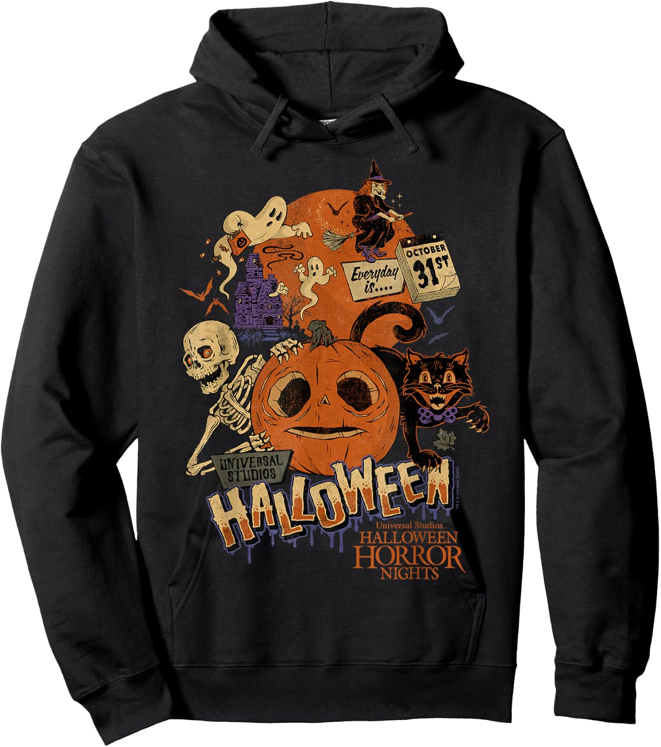 Halloween Horror Nights Lil Boo Pumpkin Hoodie - Hoodie | Black