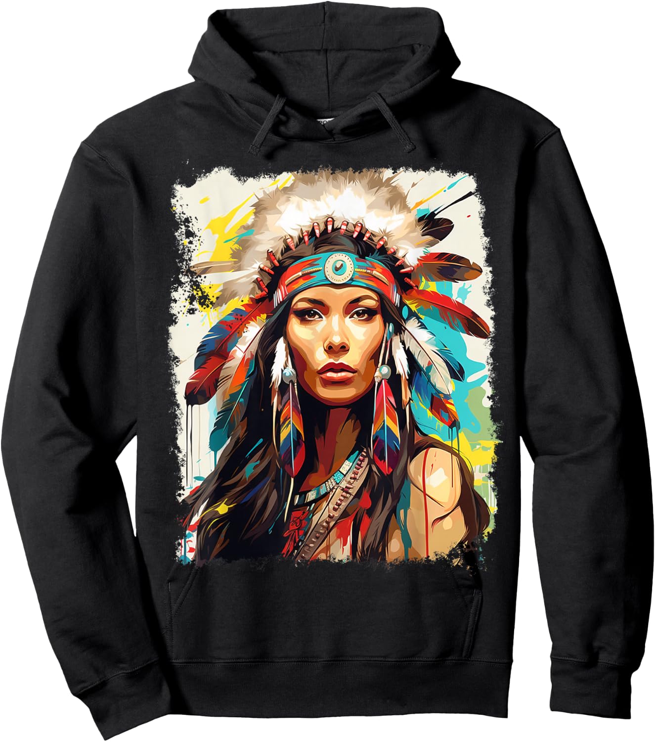 Native Indian Women Hoodie - Hoodie | Black