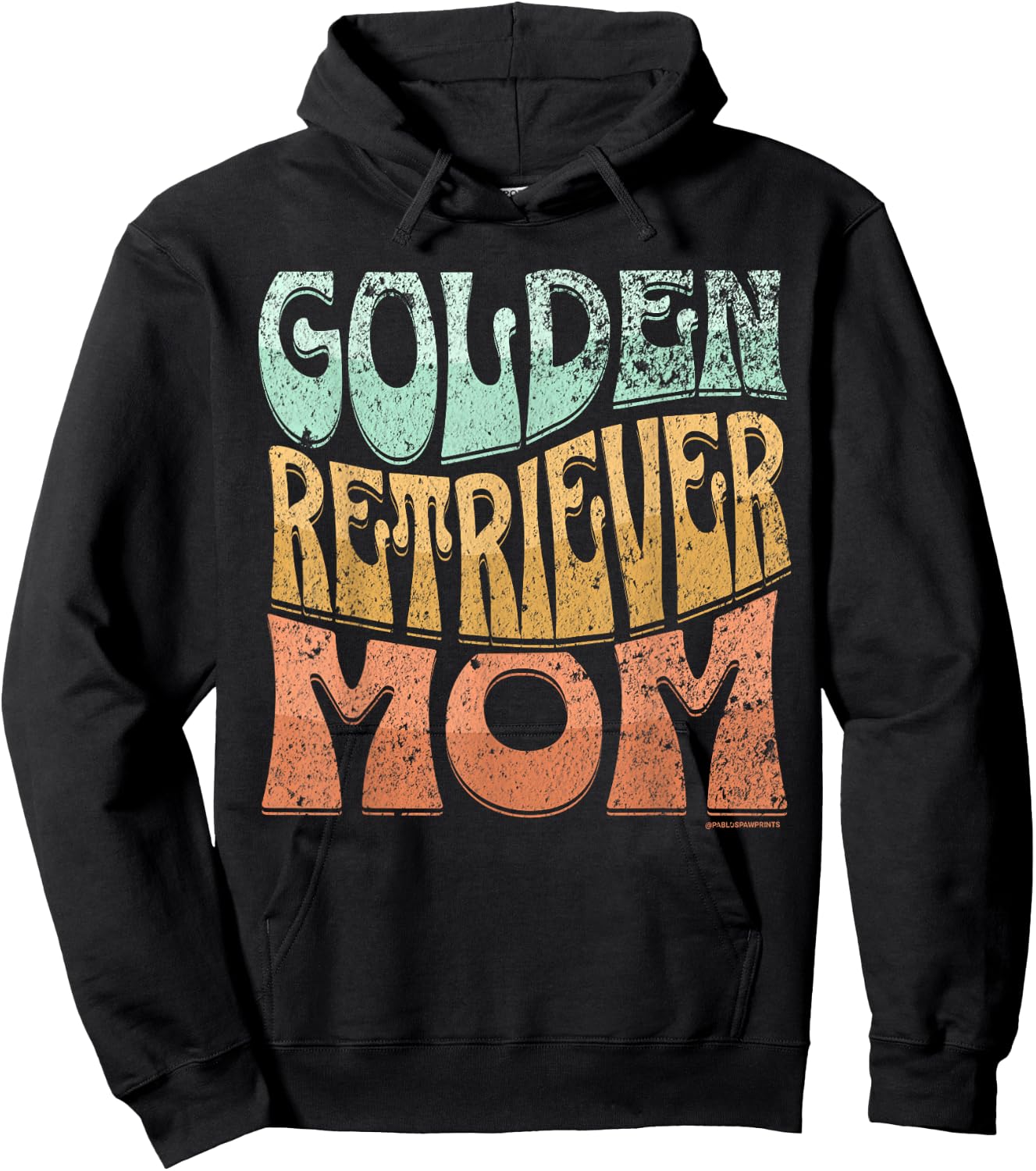 Golden Retriever Mom Vintage Dog Mom Women Hoodie - Hoodie | Black