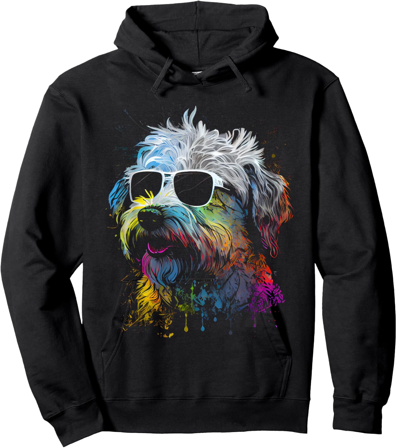 Schnoodle walking dog fans poodle schnauzer dogs Hoodie - Hoodie | Black