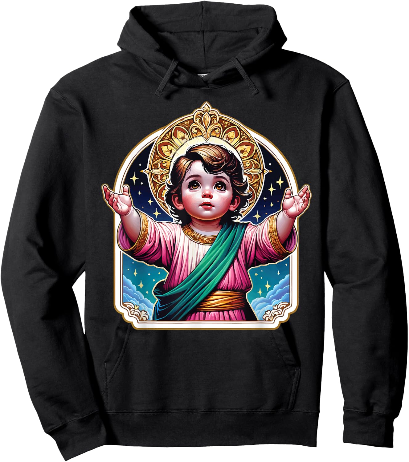 Divino Nino Jesus Catholic Hoodie - Hoodie | Black