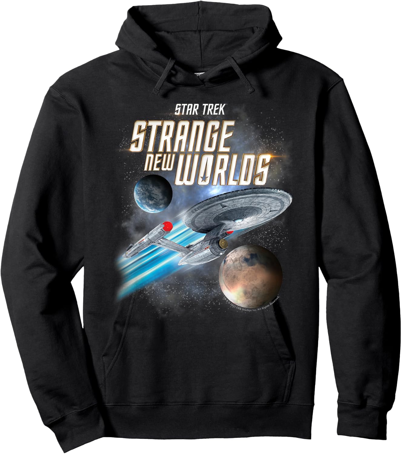 Star Trek Strange New Worlds Enterprise Hoodie - Hoodie | Black