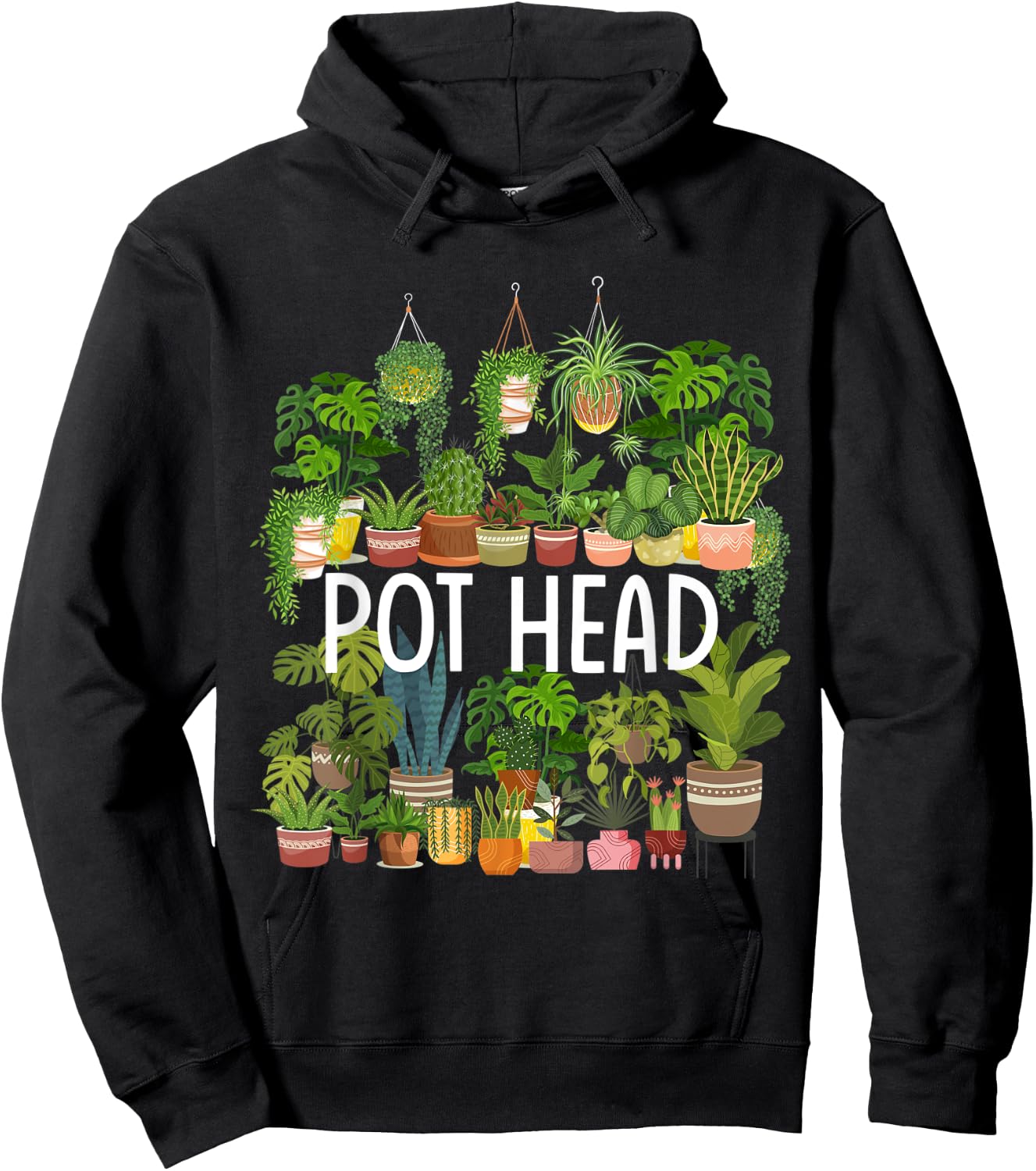 Pot Head - Plant Lover Gift Hoodie - Hoodie | Black