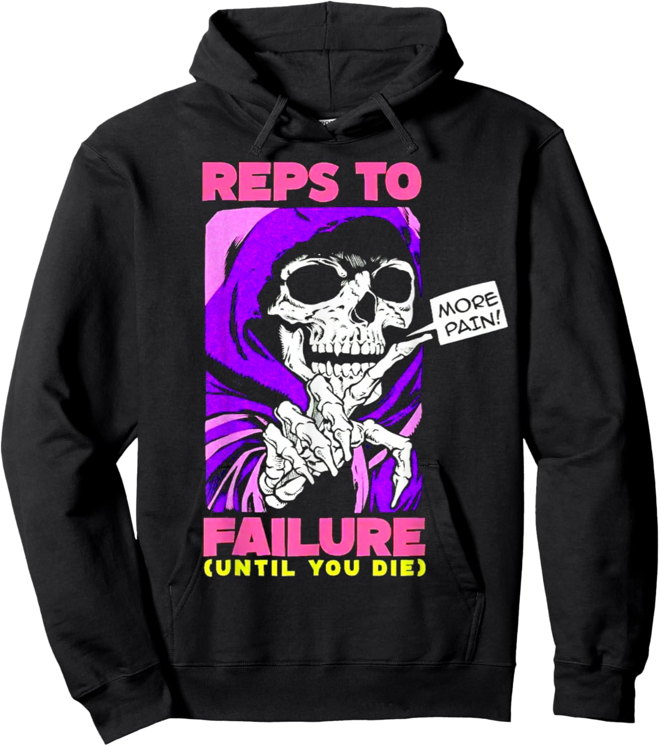 Funny Reps to Failure Weightlifting Bodybuilding Fitness Gym Hoodie - Hoodie | Black