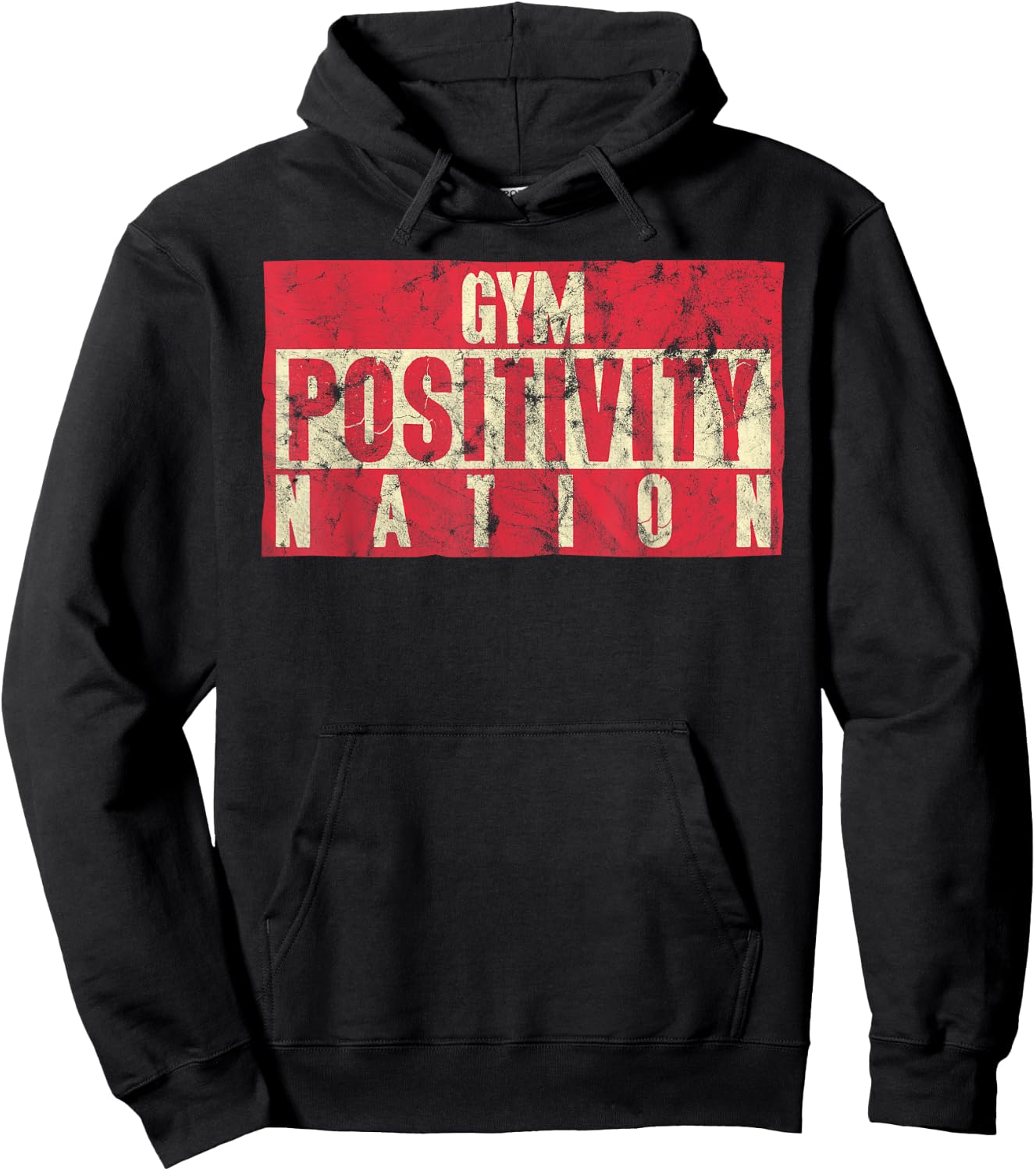 Gym Positivity Nation Funny Fitness Hoodie - Hoodie | Black