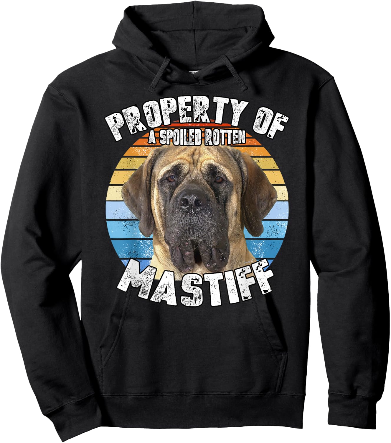 Mastiff Retro Property Of Hoodie - Hoodie | Black