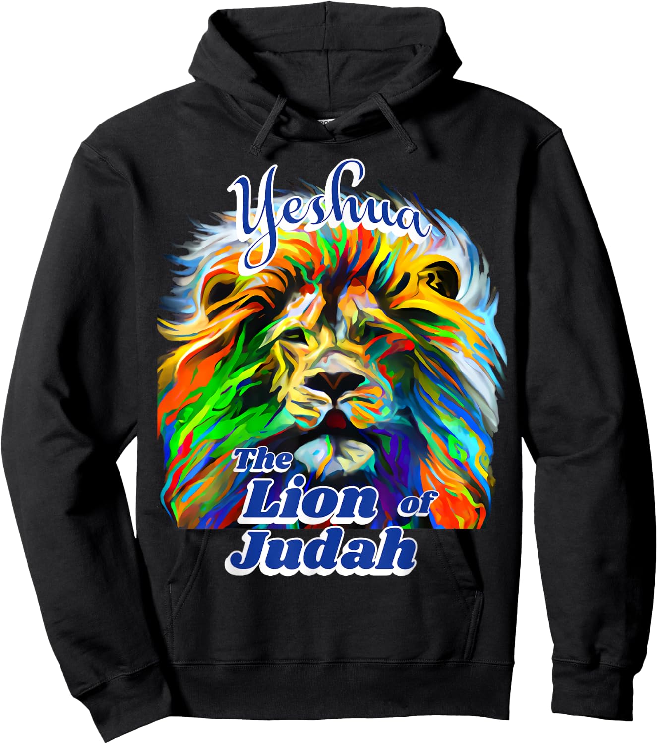 Yeshua, The Lion of Judah Hoodie - Hoodie | Black