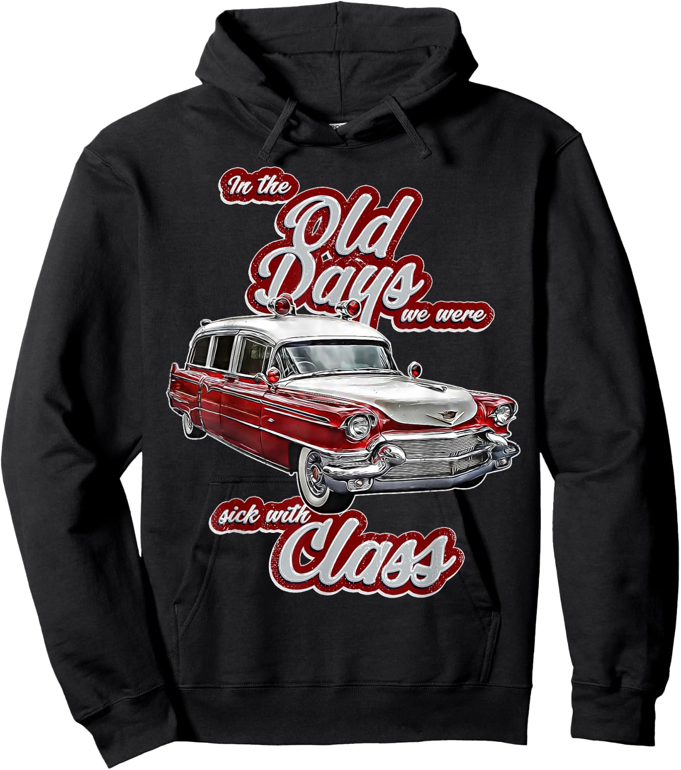 Miller,Meteor,Hotrod,Classic Ambulance car,Hearse1950s,1960s Hoodie - Hoodie | Black