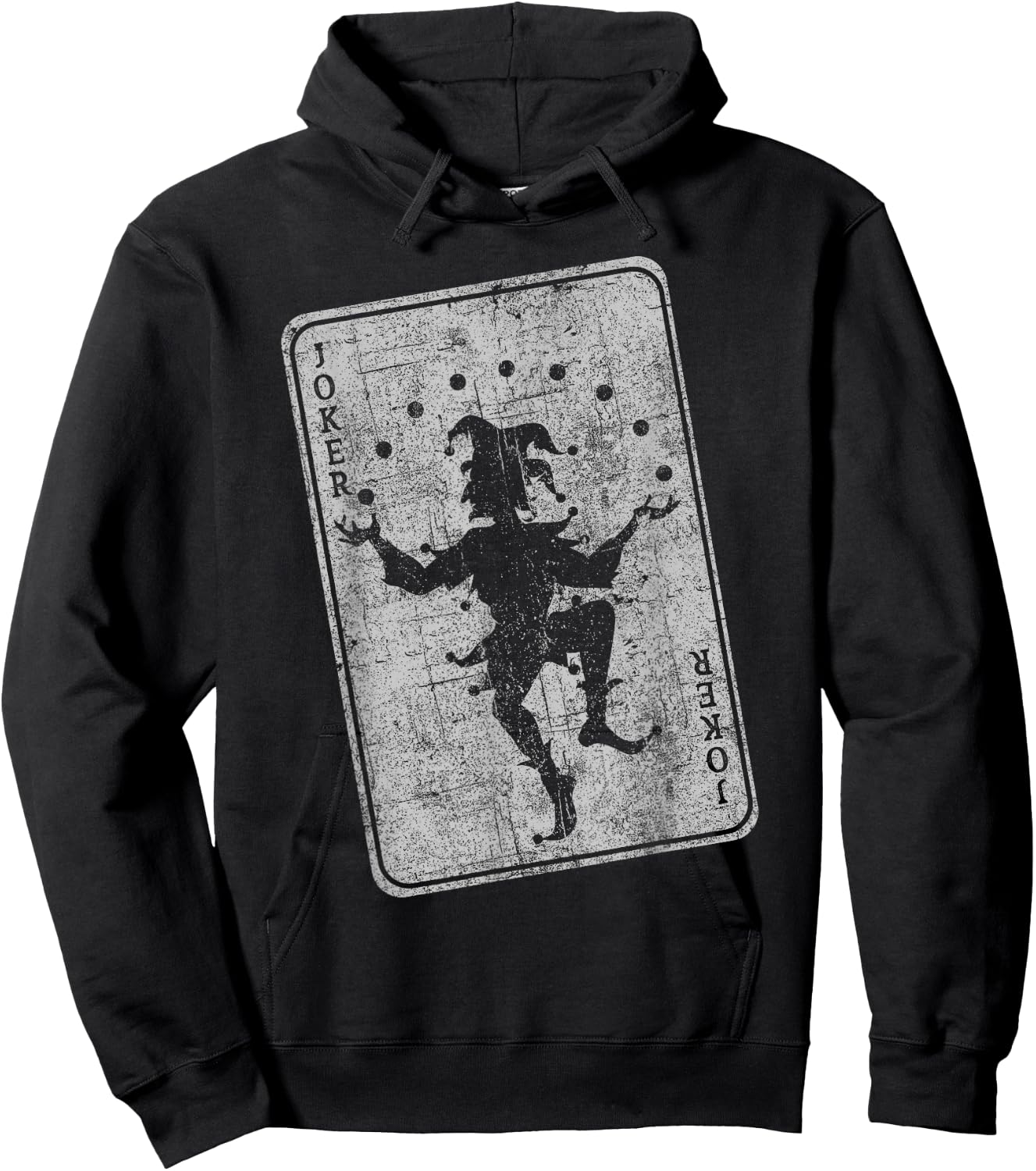 Joker playing card jester poker player halloween costume Hoodie - Hoodie | Black