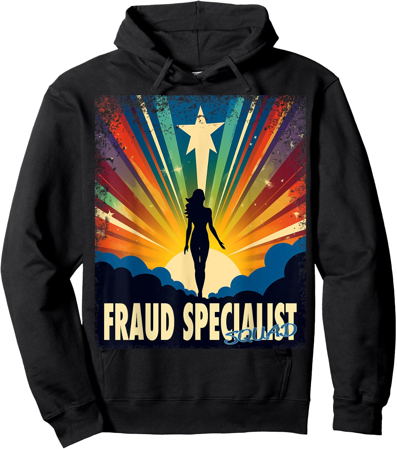 Fraud Specialist Funny Female Hero Job Women Hoodie - Hoodie | Black