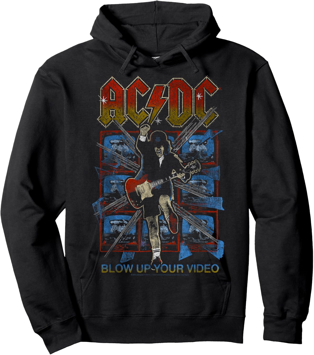 Official AC/DC Blow Up Your Video Album Rock Band Music Logo Hoodie - Hoodie | Black