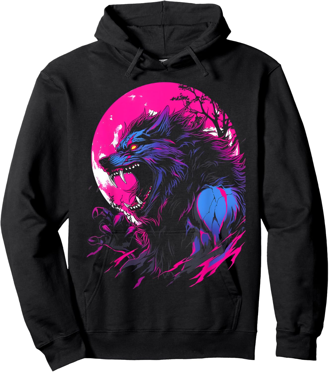 Horror Werewolf Head Halloween Mythology Wolf Shifter Lycan Hoodie - Hoodie | Black