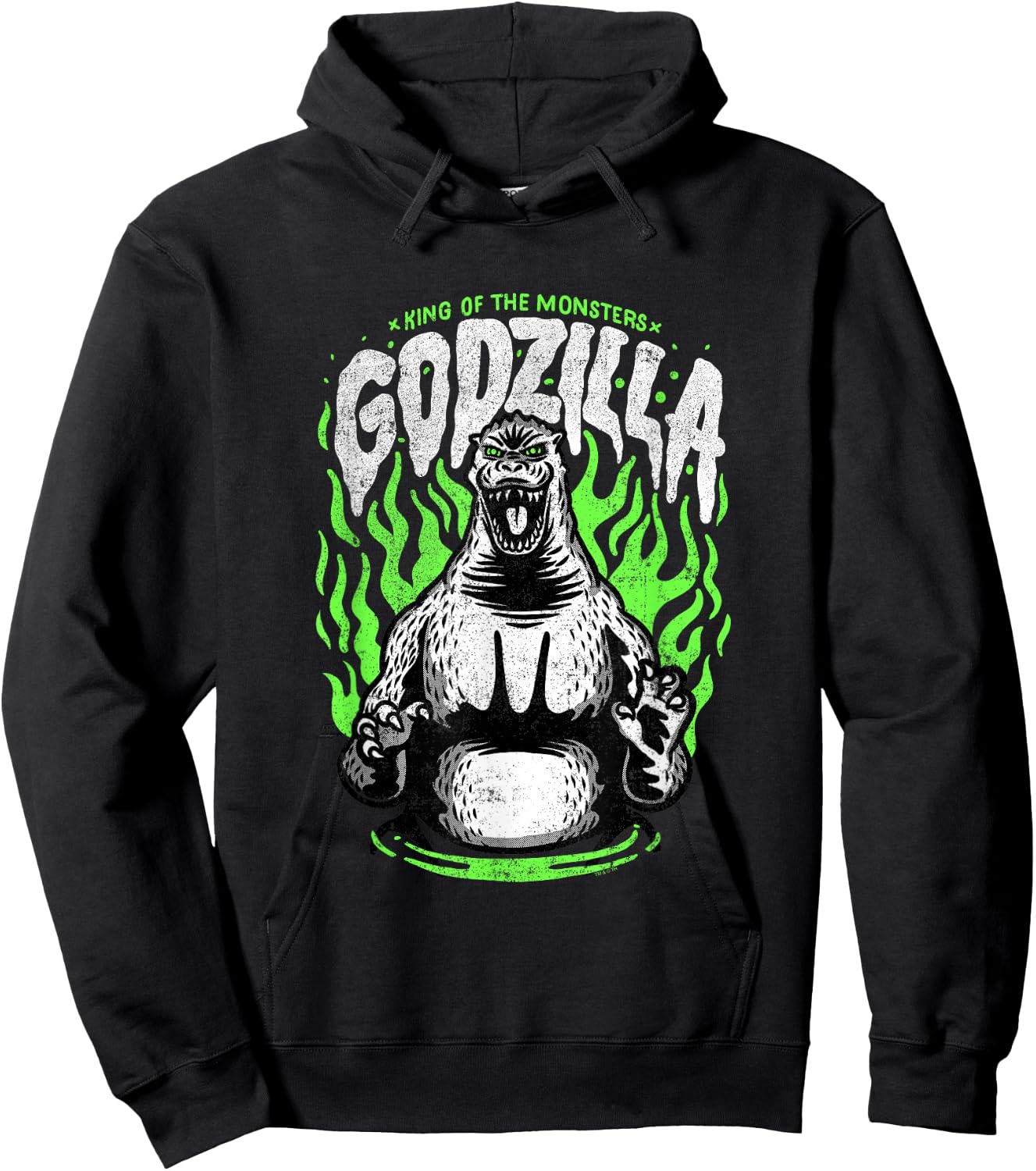 Godzilla Green Flames Edit Hoodie - Hoodie | Black