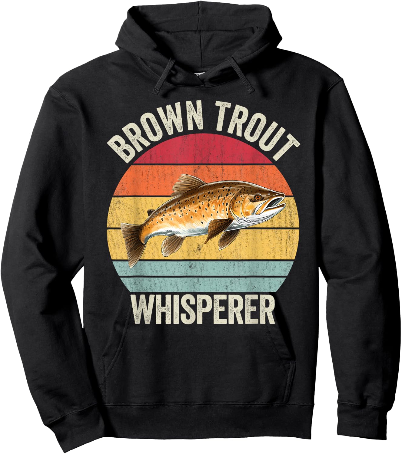 Brown Trout Whisperer, Funny Brown Trout Hoodie - Hoodie | Black