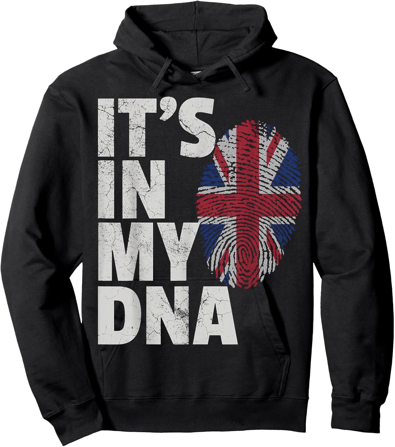 IT'S IN MY DNA Union Jack Flag England UK Britain British Hoodie - Hoodie | Black