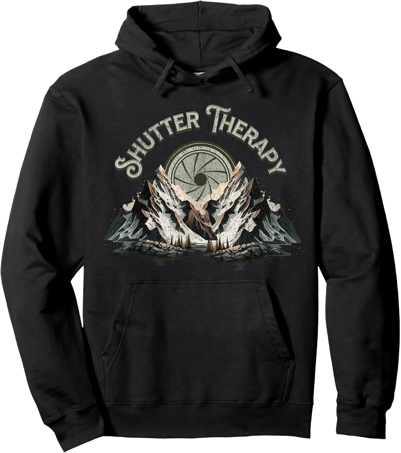 Shutter Therapy Photography Photographer 35 mm ISO Vintage Hoodie - Hoodie | Black