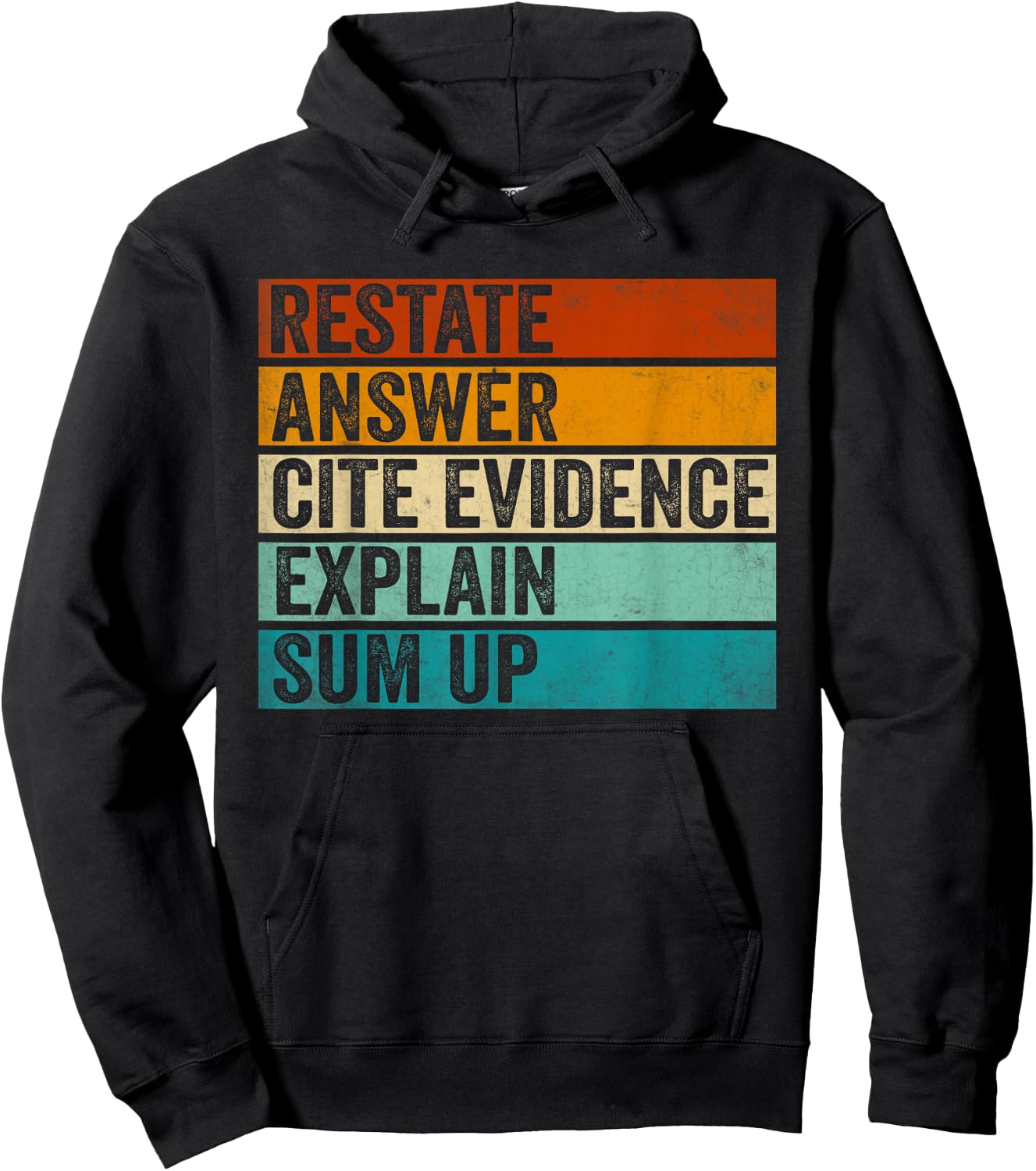 Races Writing Strategy Funny Text Evidence English Teacher Hoodie - Hoodie | Black