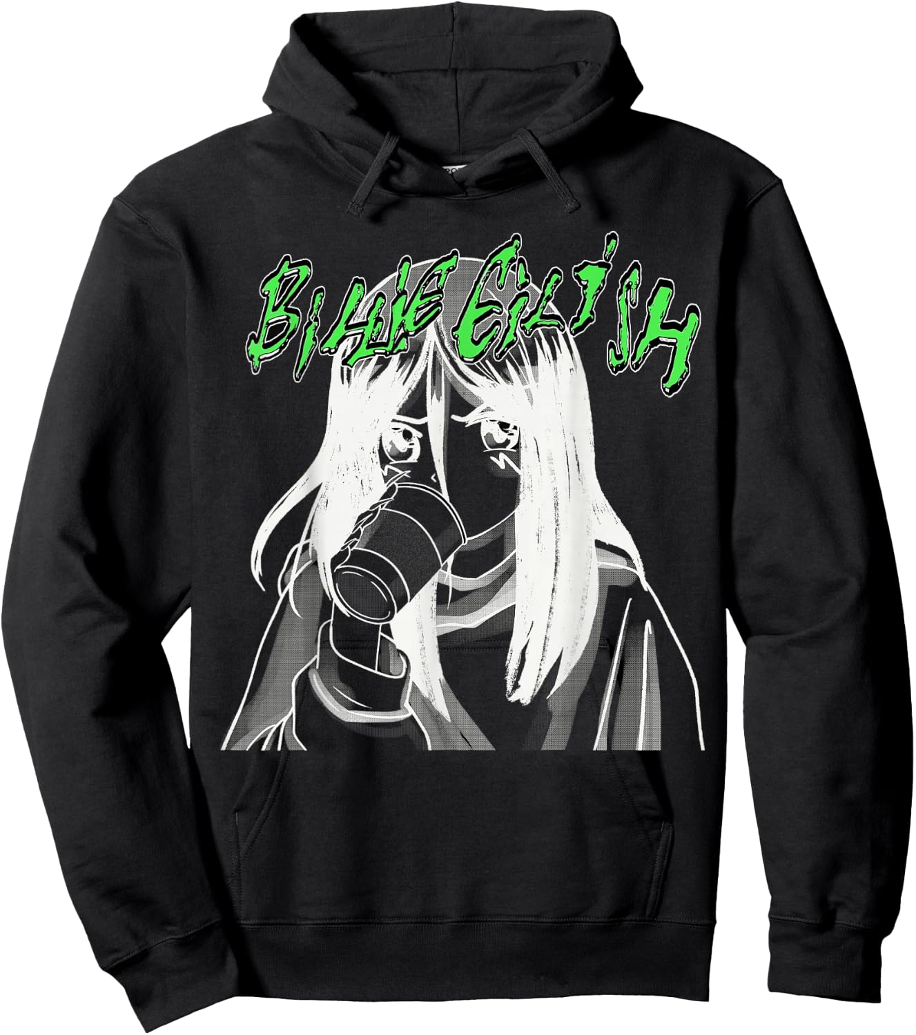 Official Billie Eilish Coffee Animated Hoodie - Hoodie | Black