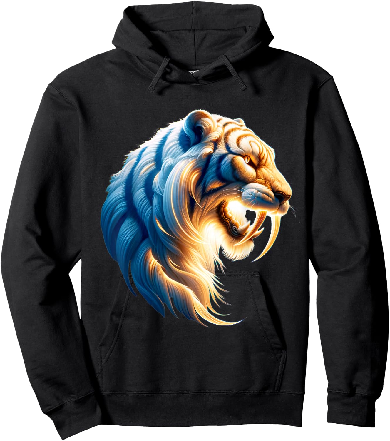 Sabertooth Tiger Prehistoric Smilodon Hoodie - Hoodie | Black