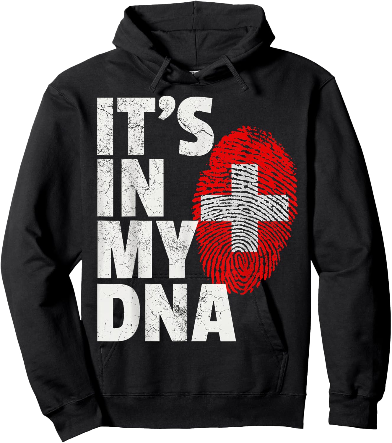 IT'S IN MY DNA Swiss Switzerland Flag Matching Family Hoodie - Hoodie | Black