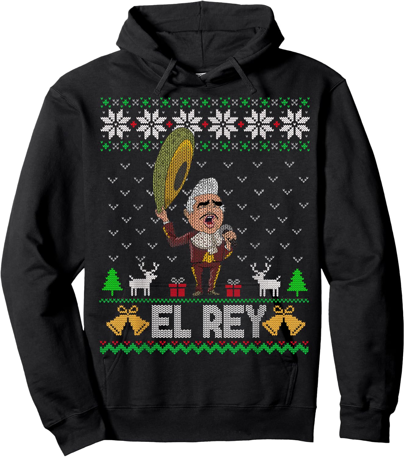 El Rey de Mexico Vicente Fernandez Mexican Legend Hoodie - Hoodie | Black