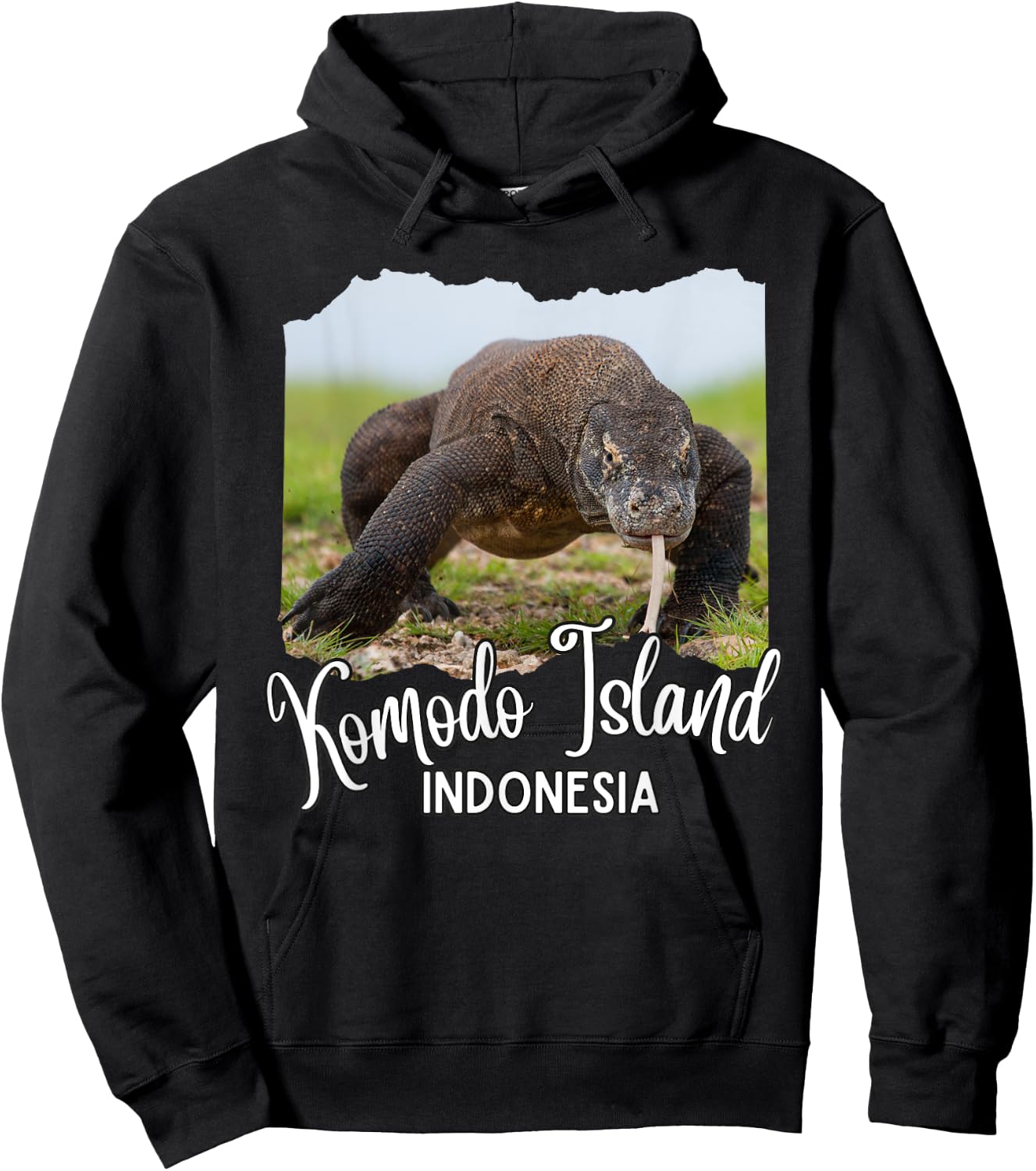 Komodo Island Indonesia / Komodo Island Komodo Dragon Hoodie - Hoodie | Black