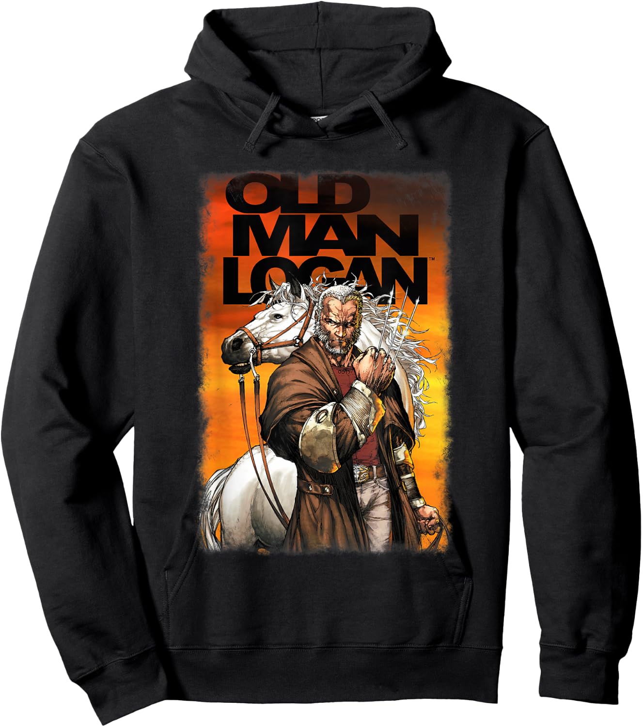 Marvel X-Men Old Man Logan Vintage Comic Book Cover Poster Hoodie - Hoodie | Black