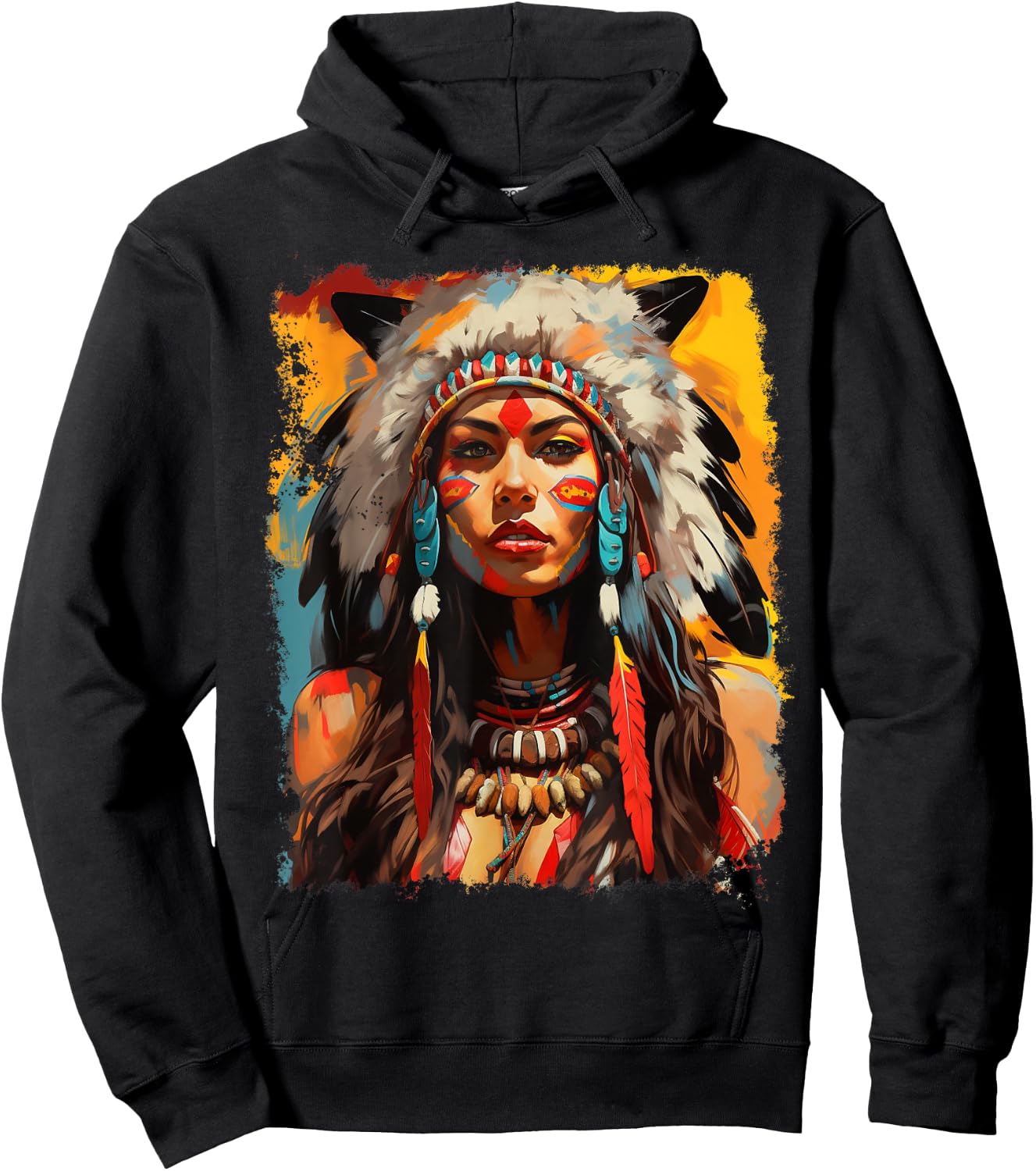 Beautiful Native American Hoodie - Hoodie | Black