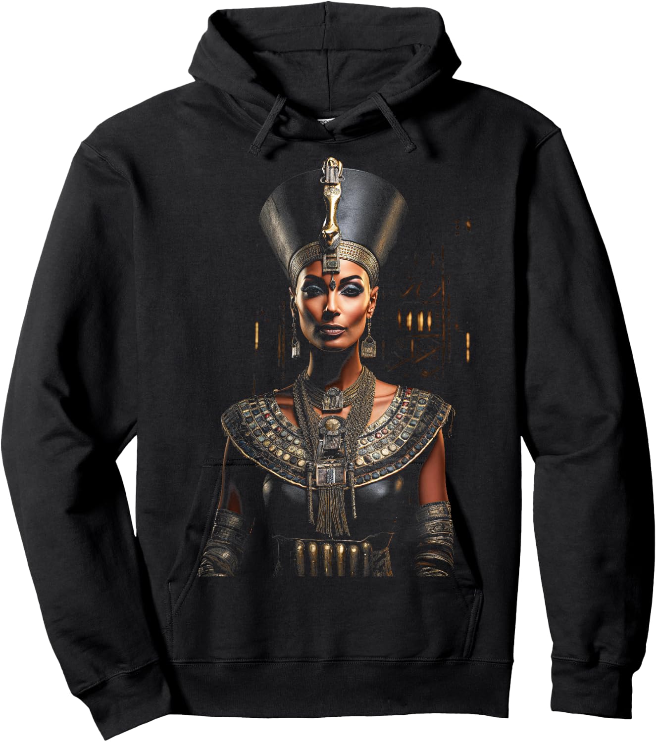 Egyptian Queen Nefertiti Hoodie - Hoodie | Black