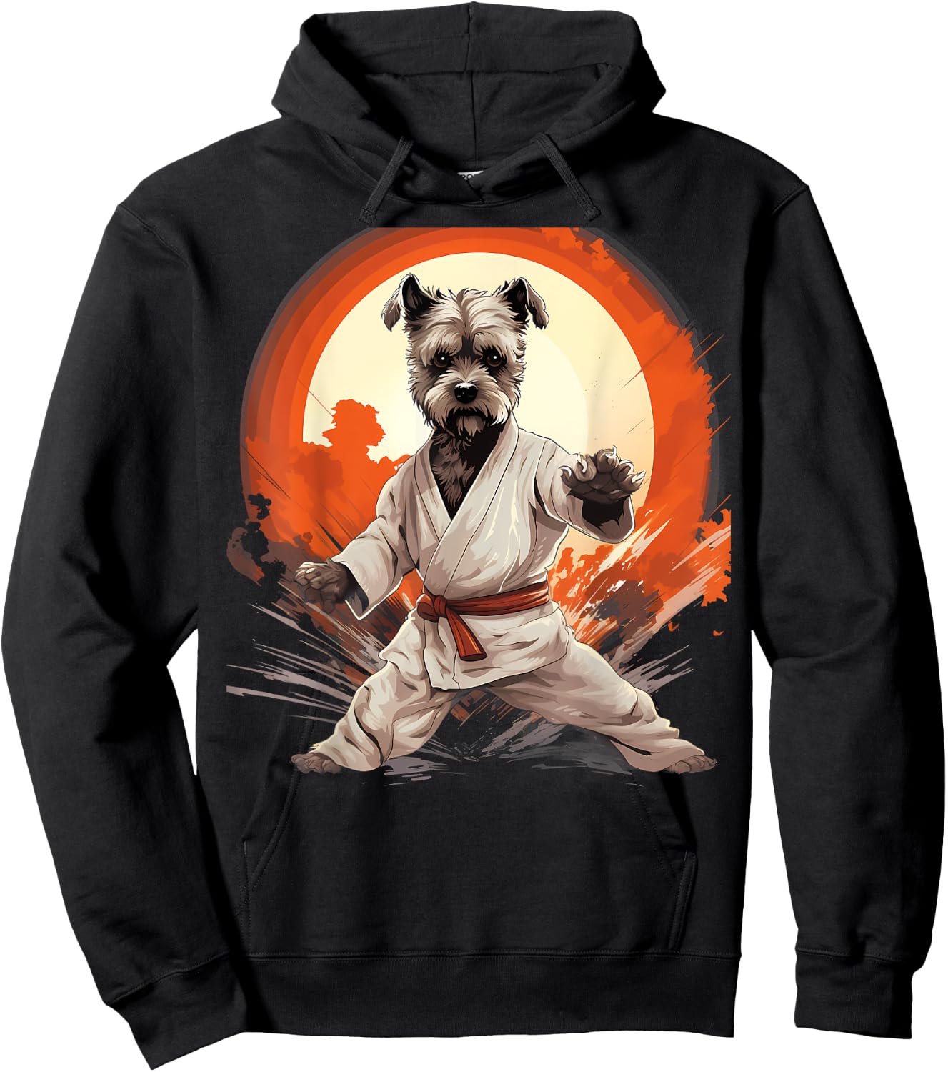 MMA Miniature Schnauzer Dog Karate Men Women Kids Hoodie - Hoodie | Black