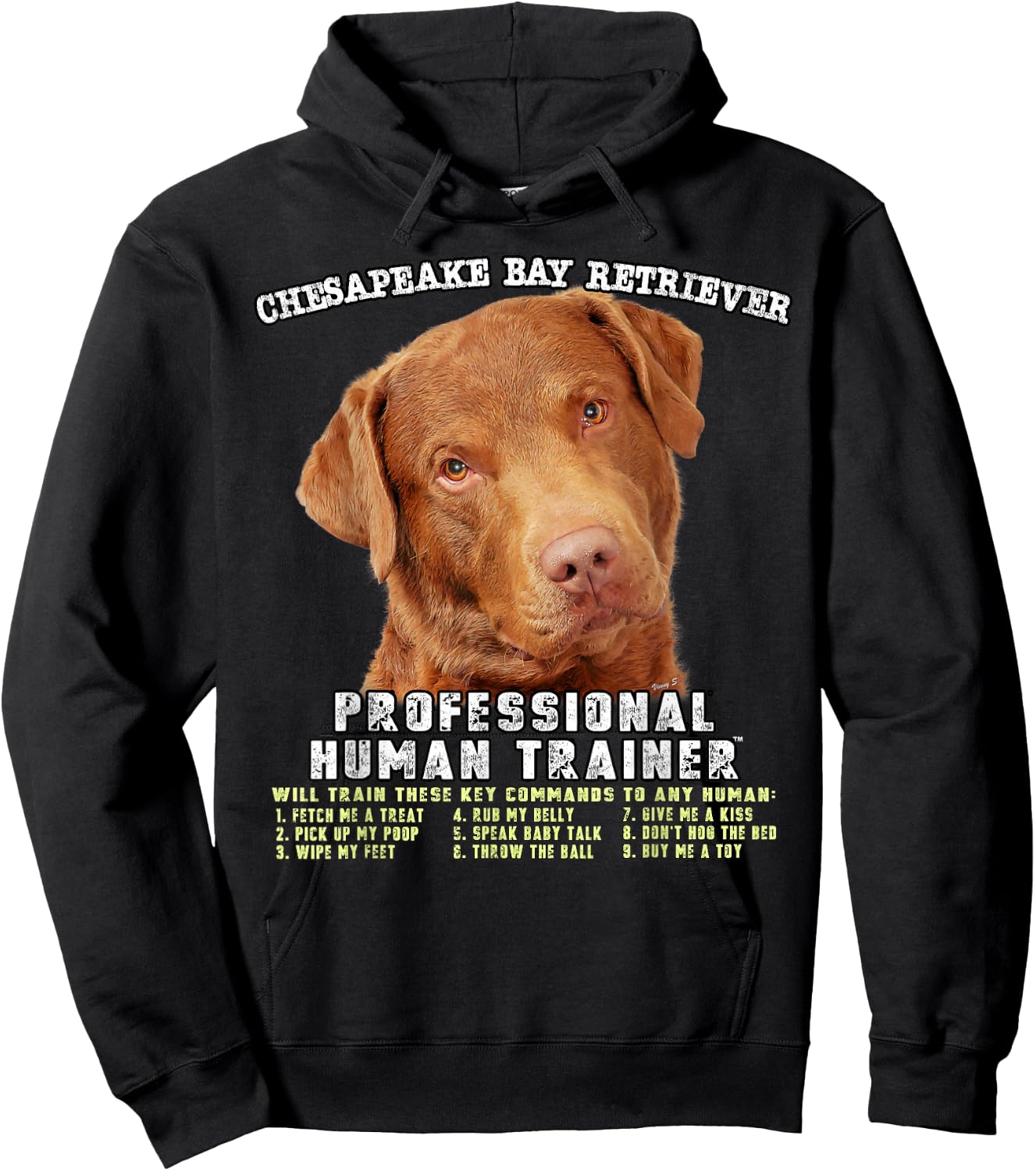 Kitana Chesapeake Bay Retriever Professional Human Trainer Hoodie - Hoodie | Black