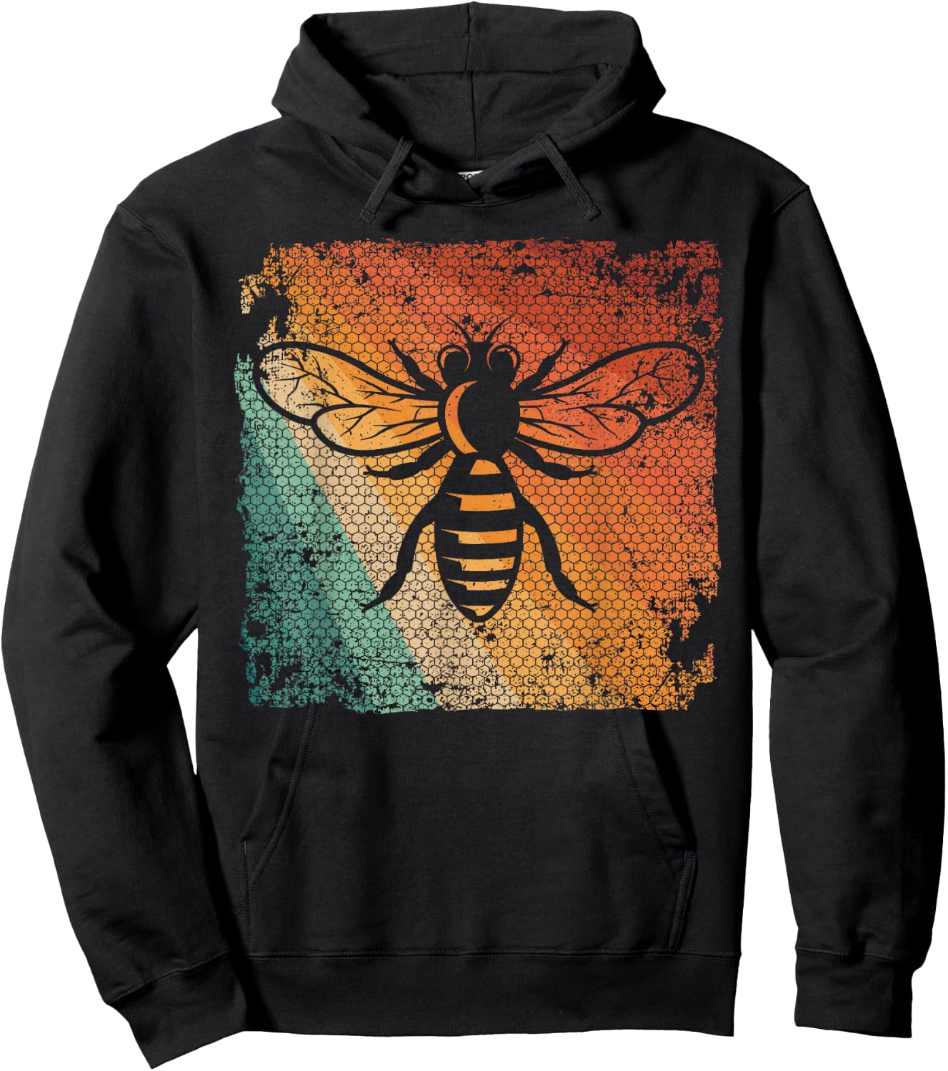 Funny Vintage Bee Designs Women Beekeeping Honey Bee Hoodie - Hoodie | Black