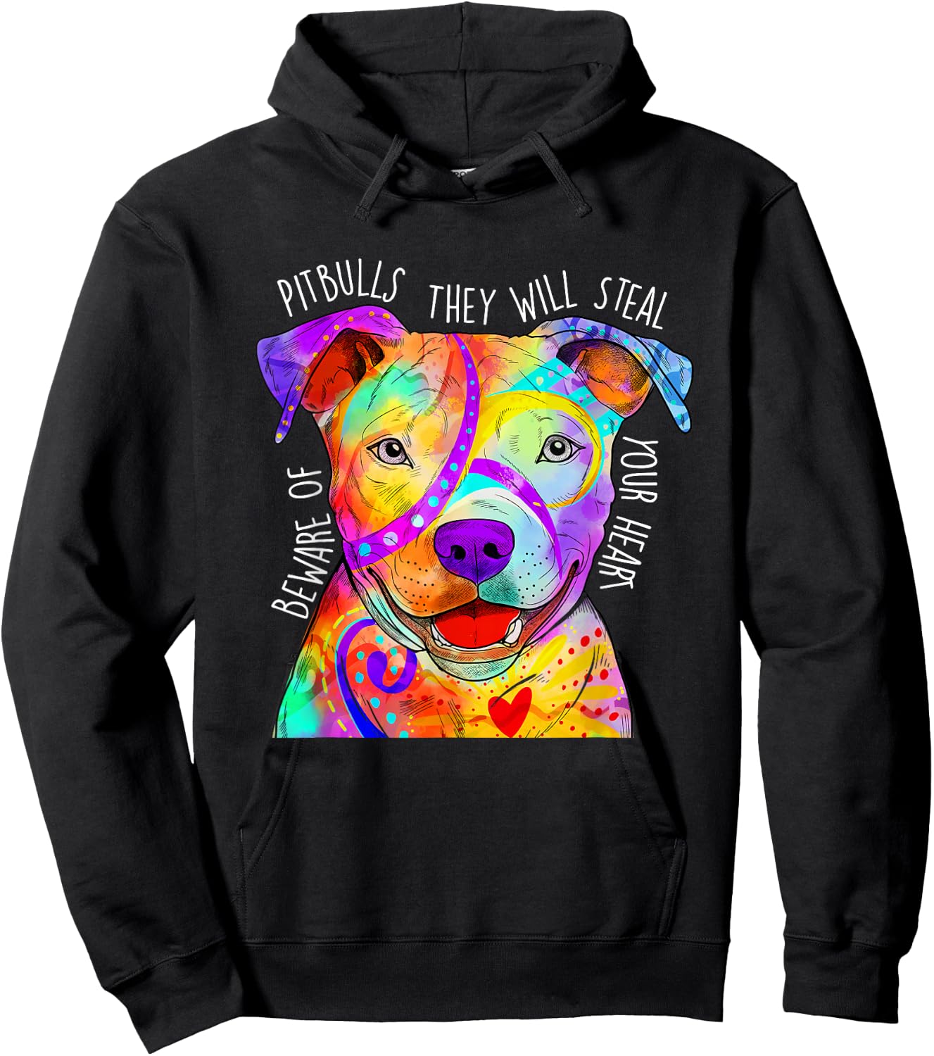 Beware of Pitbulls They Will Steal Your Heart - Dog Owner Hoodie - Hoodie | Black
